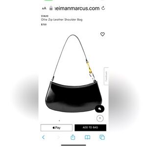 STAUD Ollie zip leather shoulder bag